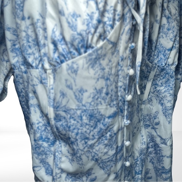 NWT Missguided (sold by ASOS) Toile Milkmaid midi dress Size 14 - Picture 9 of 15